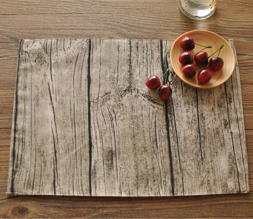 FUYA винтажная хлопковая деревянная скатерть имитация с узором древесной коры