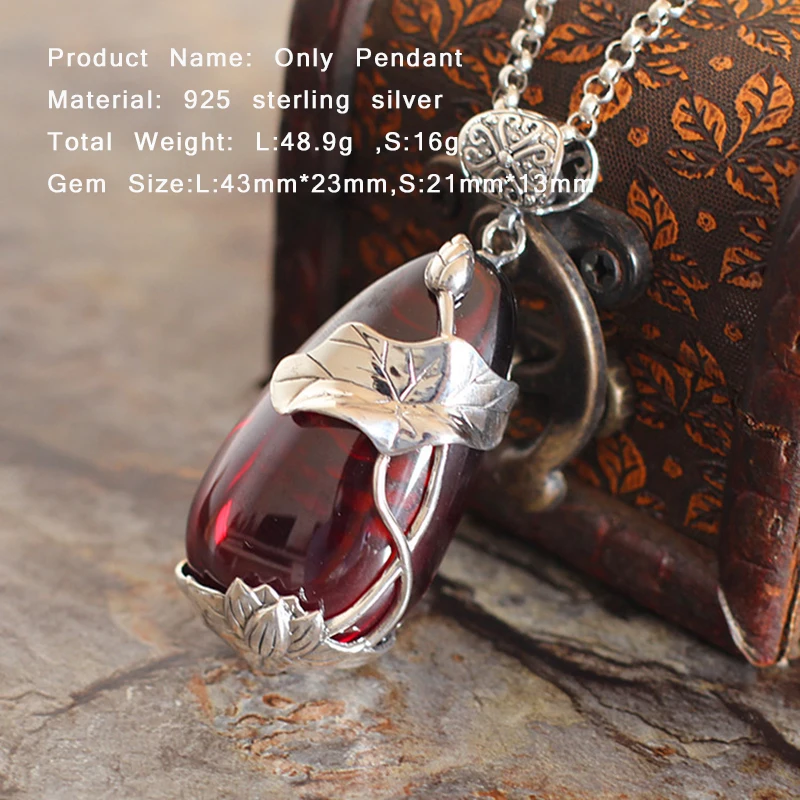 Женская винтажная Подвеска из серебра 925 пробы с желтым халцедоном|jewelry necklace