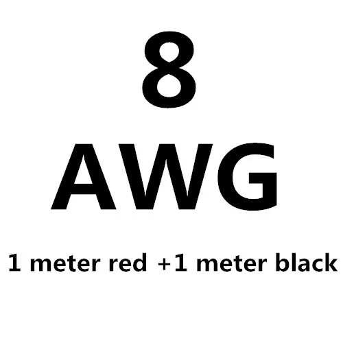 8AWG 1 метр черный+ 1 метр Красный силиконовый провод 10AWG 8AWG 7AWG 6AWG термостойкий мягкий силиконовый провод - Цвет: 8AWG