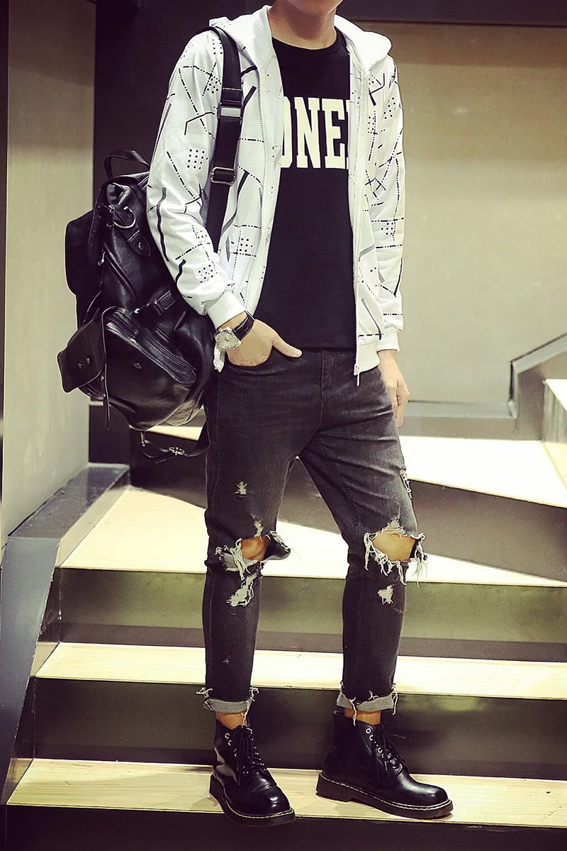 

Nice Autumn New Hooded Sweatshirt Fashion Long Sleeve Casual Floral Zipper Men Hoodies 5XL-M WholeTide Retails