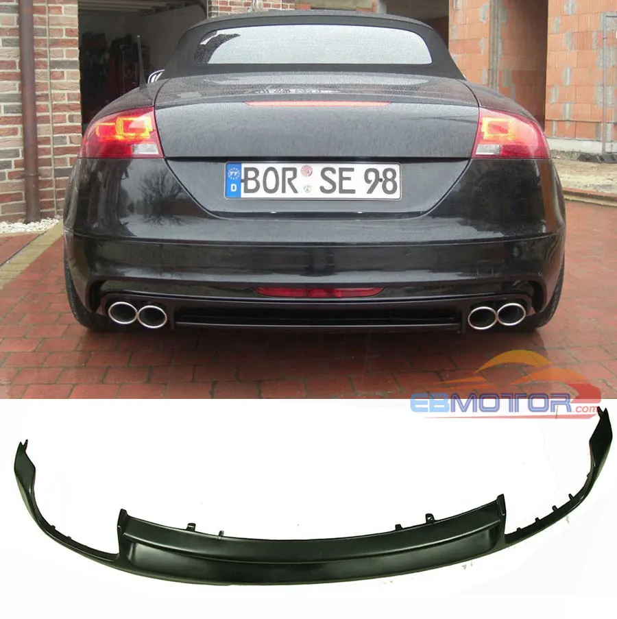 Неокрашенный TTS задний диффузор Замена для Audi MK2 8J Sline спортивный бампер 2007 2013