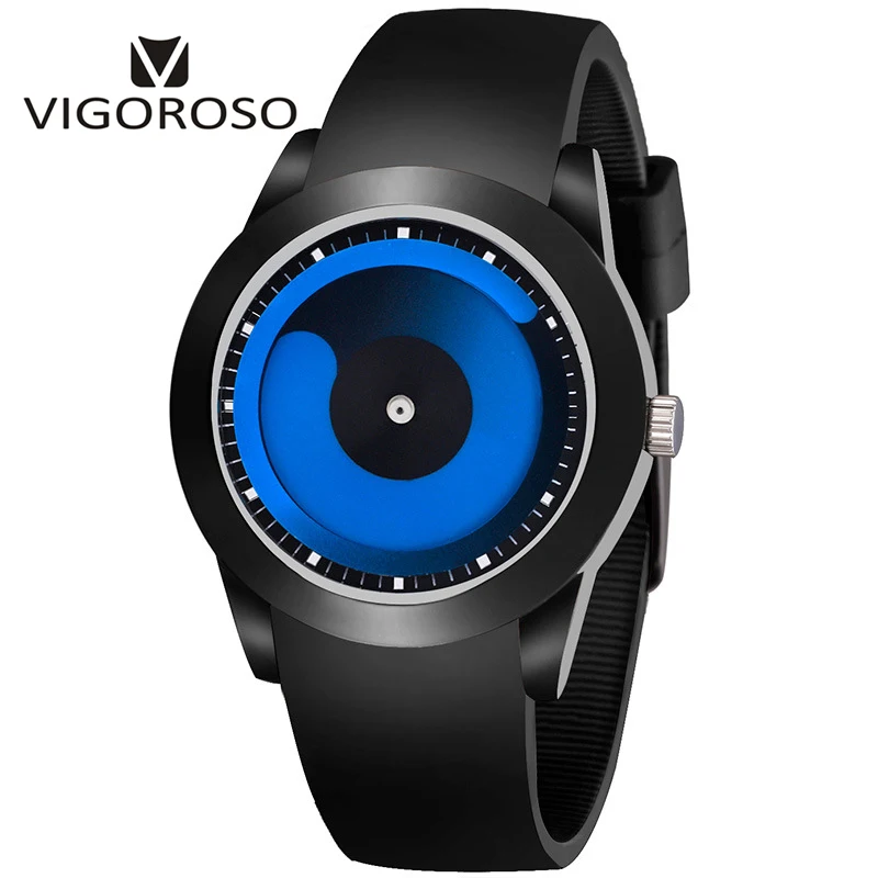 Модные брендовые наручные часы VIGOROSO крутые креативные Дизайнерские мужские и