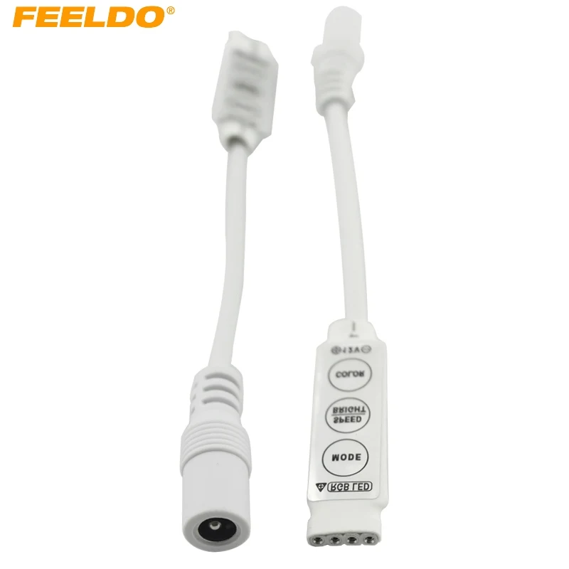 FEELDO 10 шт. DC5V ~ 24V 4pin-светодиодная лента мигающий модуль фонарик с 5 мм/2 1 мм DC Женский