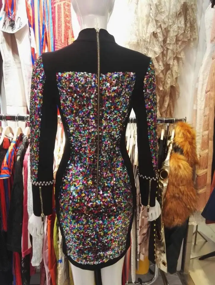 Женское мини-платье элегантное сексуальное платье знаменитости с блестками