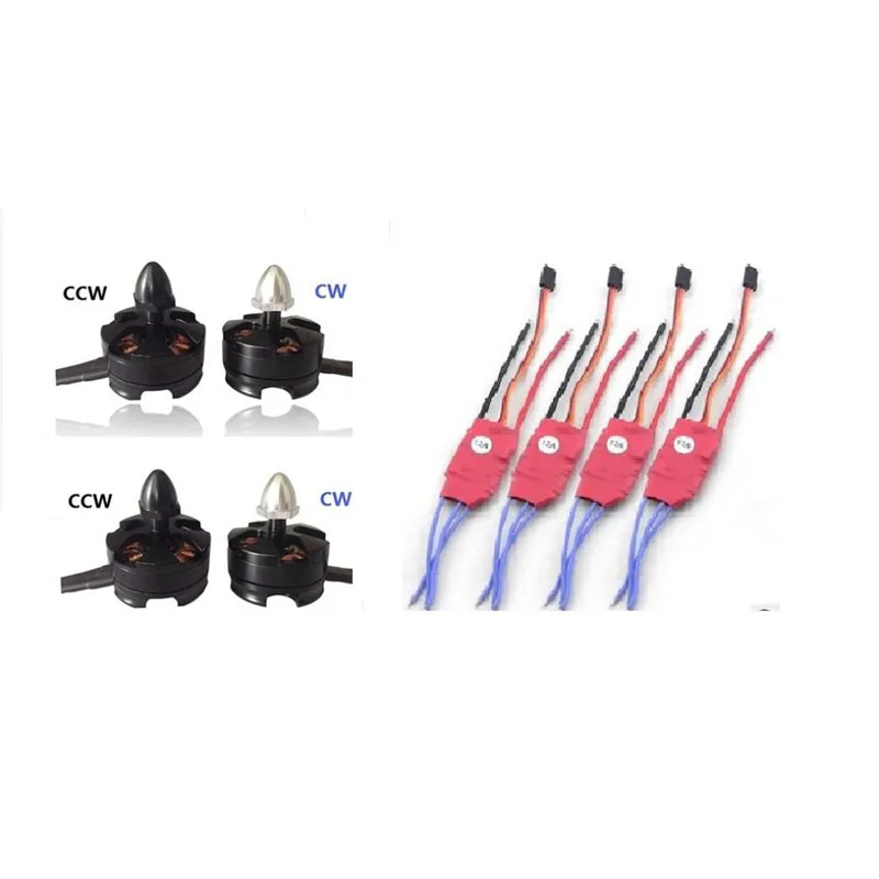 4x2204 2300KV бесщеточный двигатель CW CCW + 4x12A SimonK ESC 6030 Пропеллер для мультикоптера Mini 200