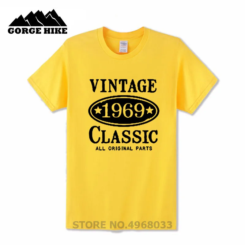 2019 Trend Tshirt 1969-vintage-classic Inspired Design 50th Birthday Gift T-Shirt for Men Round Neck 100% Cotton Clothes T Shirt | Мужская
