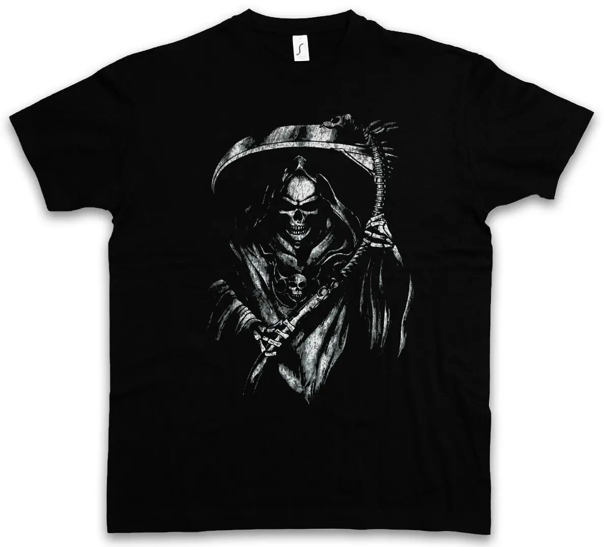 Футболка с надписью REAPER You Are To Me The Death Skeleton плащ капюшоном|Мужские футболки| |