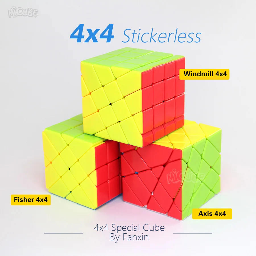 Fanxin Axis Fisher ветряная мельница 4x4 Cube Stickerless 4x4x4 Magic Cubes Higth Diffuclty профессиональная головоломка для детей
