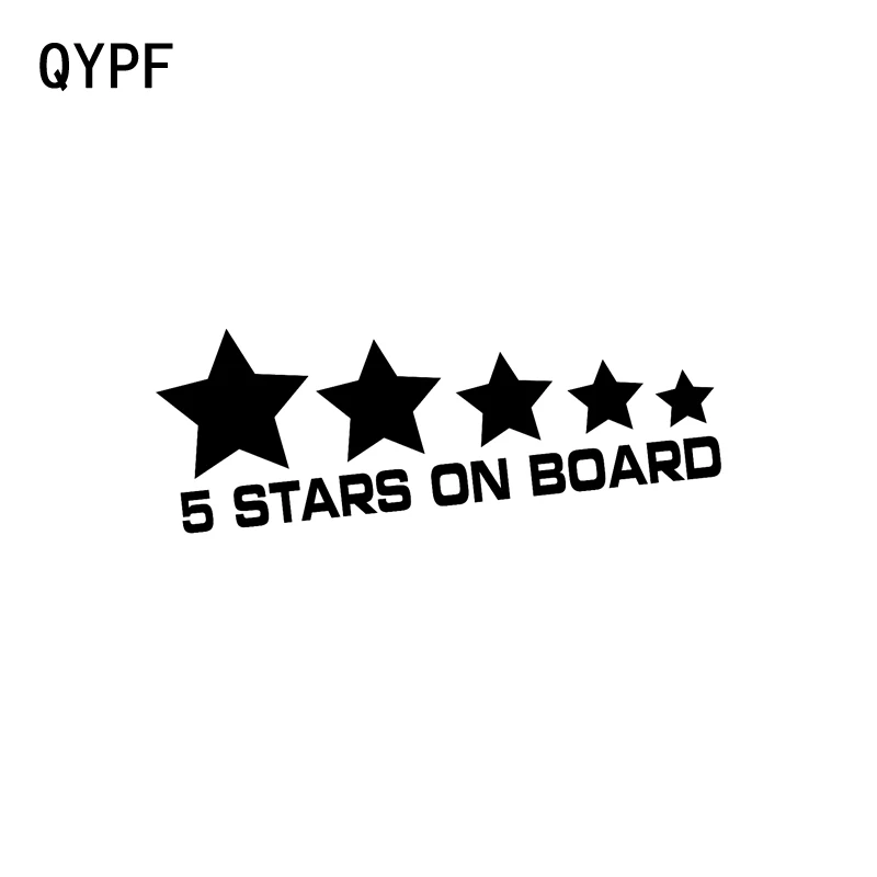 QYPF 15 см * 5 3 звезд на борту забавная Автомобильная наклейка виниловая черная
