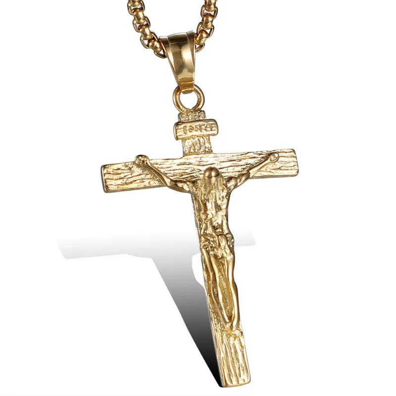 CHUKUI religion перевернутая подвеска в виде Креста для ожерелья античный золотой