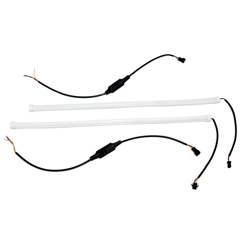 60cm Flexible Soft Daytime DRL White &amp Amber Turn Signal Light For Honda Civic Accord Fit Crv Hrv Jazz City CR-Z Element Insight |