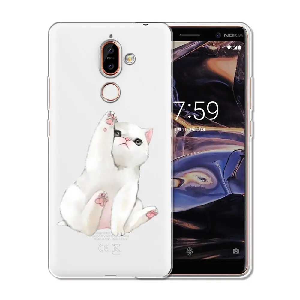 Чехол для телефона чехол Nokia 2 1 3 5 6 7 8 Plus 2018 X3 X5 X6 X7 с мягким силиконовым чехлом из
