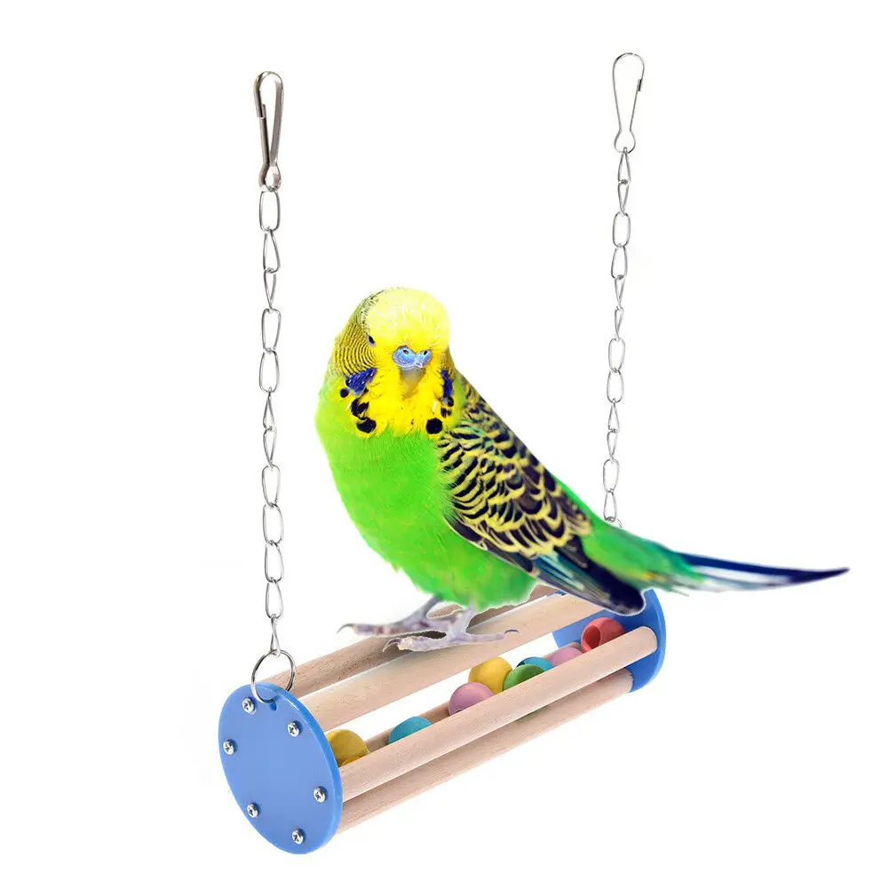 

Pet Bird Chew Toys Stand Parrot Ringer Hanging Swing Cage Toy For Cockatiel Para