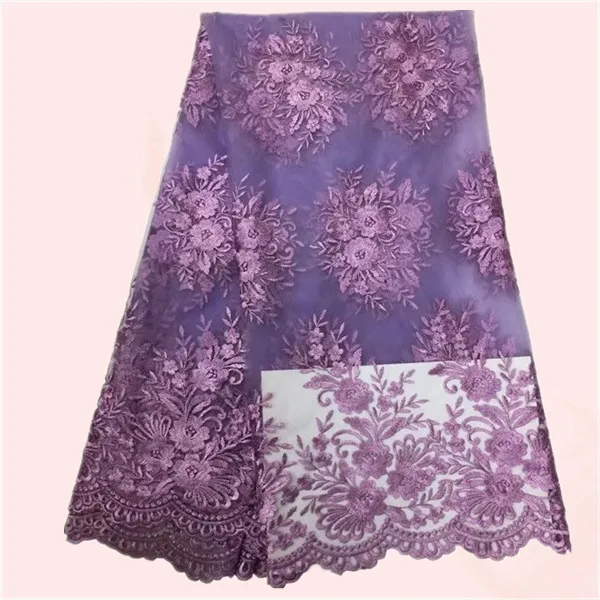 Красивая Цветочная вышивка ткань французского тюля модная сетчатая кружевная