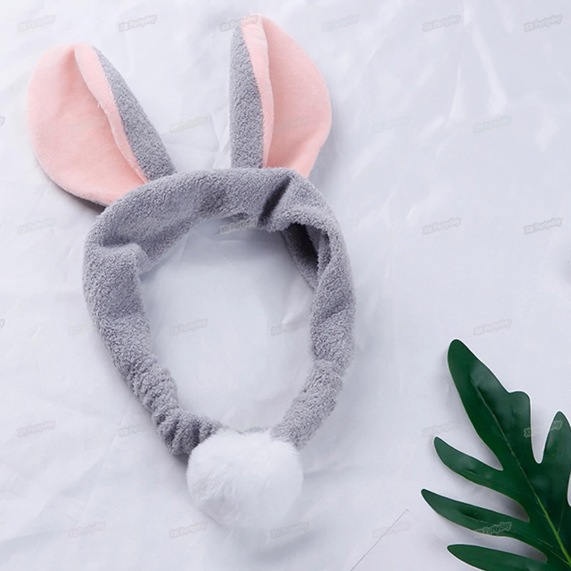 New Plush Pompon Ball Bunny Headband Headwear Women Girls Washing Face Spa Makeup Hairband Hair home decor birthday|Сувениры для