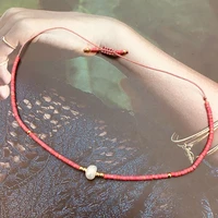 lucky red miyuki bracelet for women delica simple pearl beads seed miyuki handmade design bracelets luxury beaded jewelry giift
