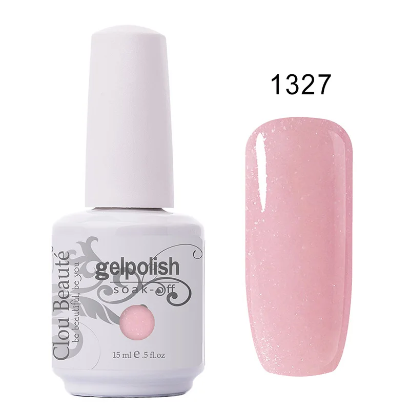 1327 Clou Beaute розовое золото блестящий Гель-лак для ногтей 226 цветов УФ Гель-лак для ногтей замачиваемый лак молочно-белый бежевый Желейный Гель-лак - Цвет: 1327