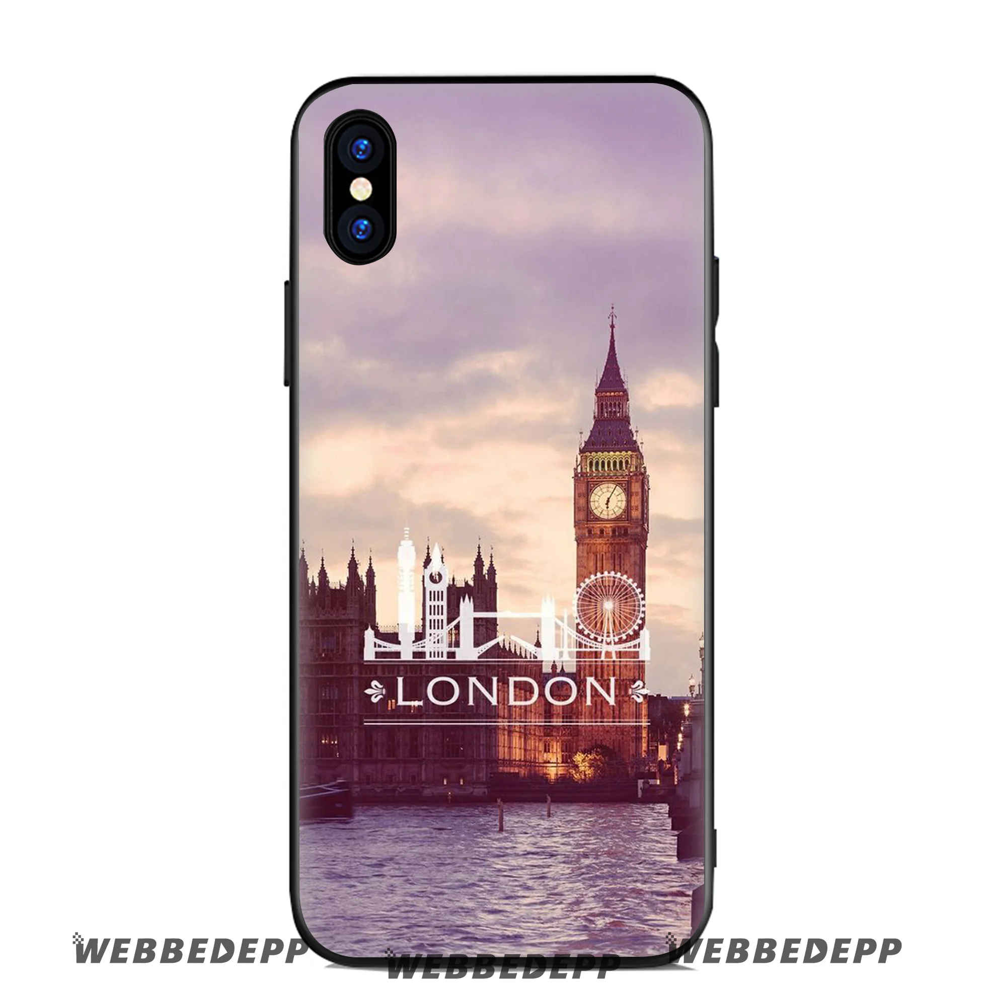 WEBBEDEPP London Bus Box Soft Silicone Case for Apple iPhone 11 Pro Xr Xs Max X or 10 8 7 6 6S Plus 5 5S SE TPU |