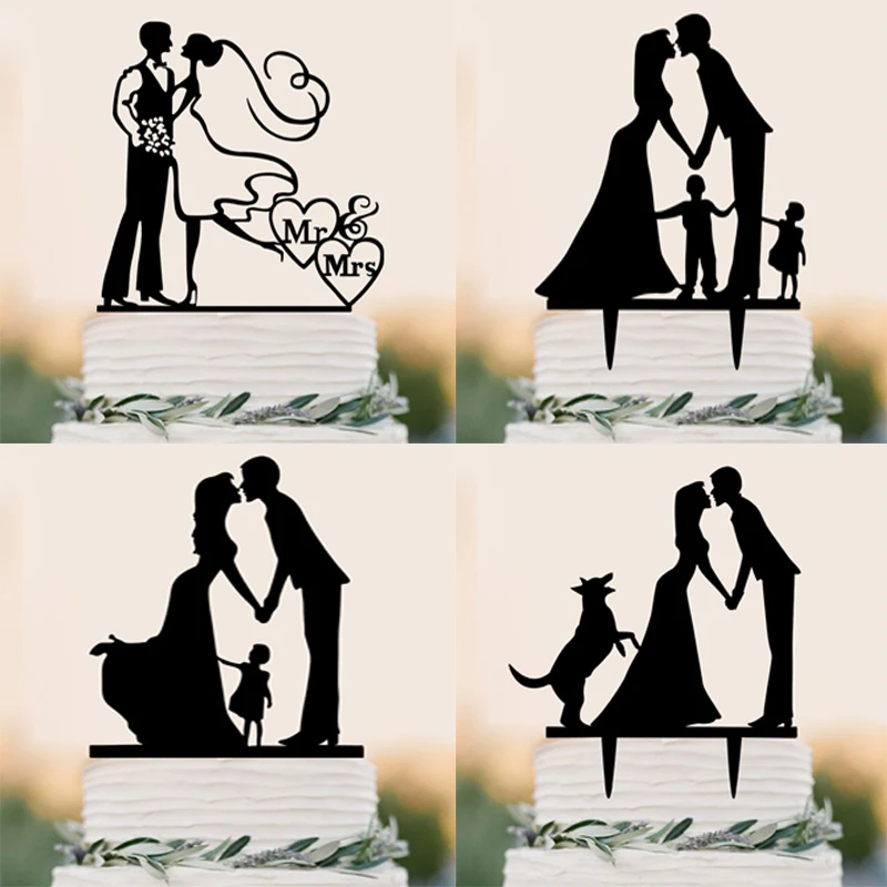 Свадебный торт Топпер невесты жениха Mr &amp Mrs Свадебные украшения акриловые