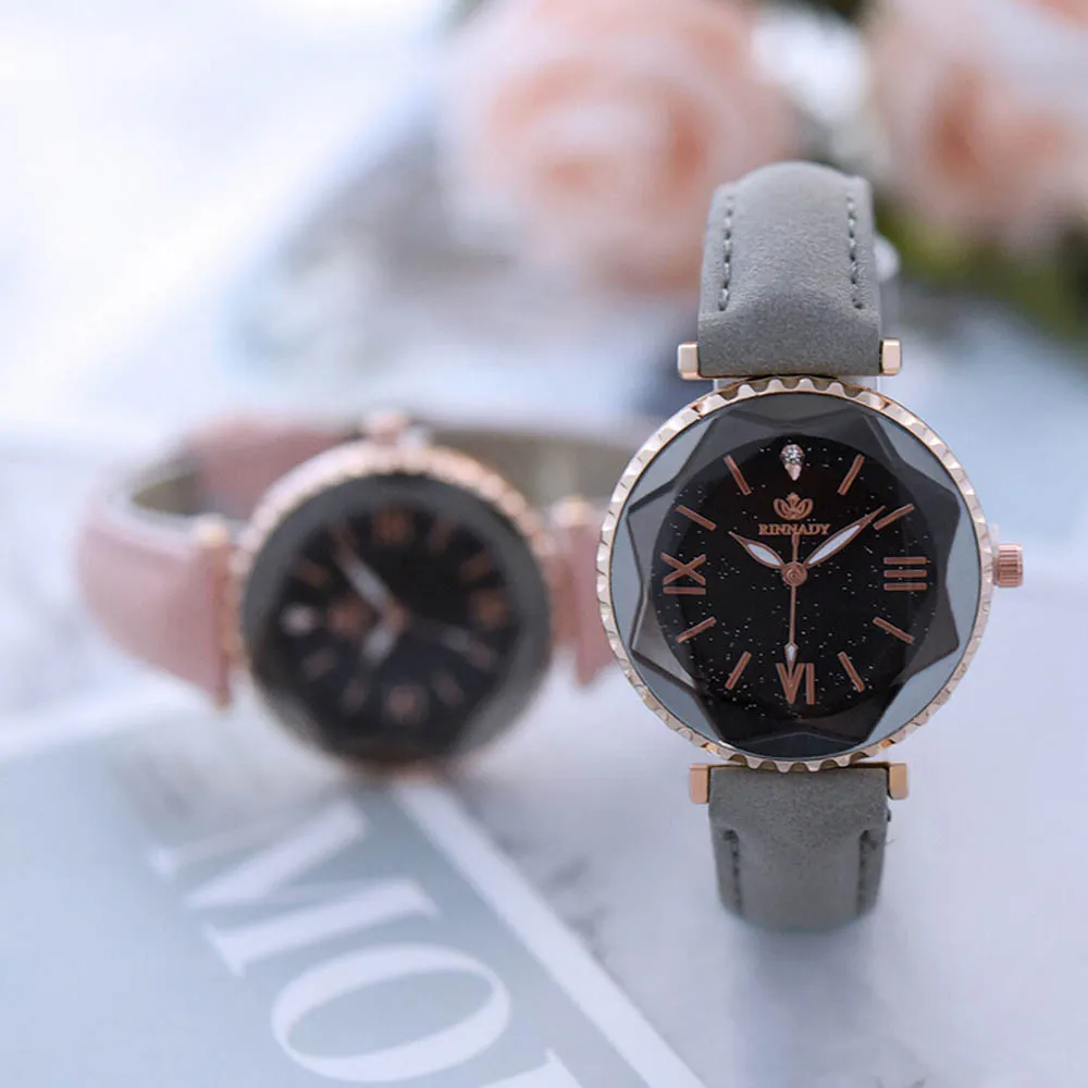 Оригинальный кварцевый механизм модные призмовые стеклянные женские часы