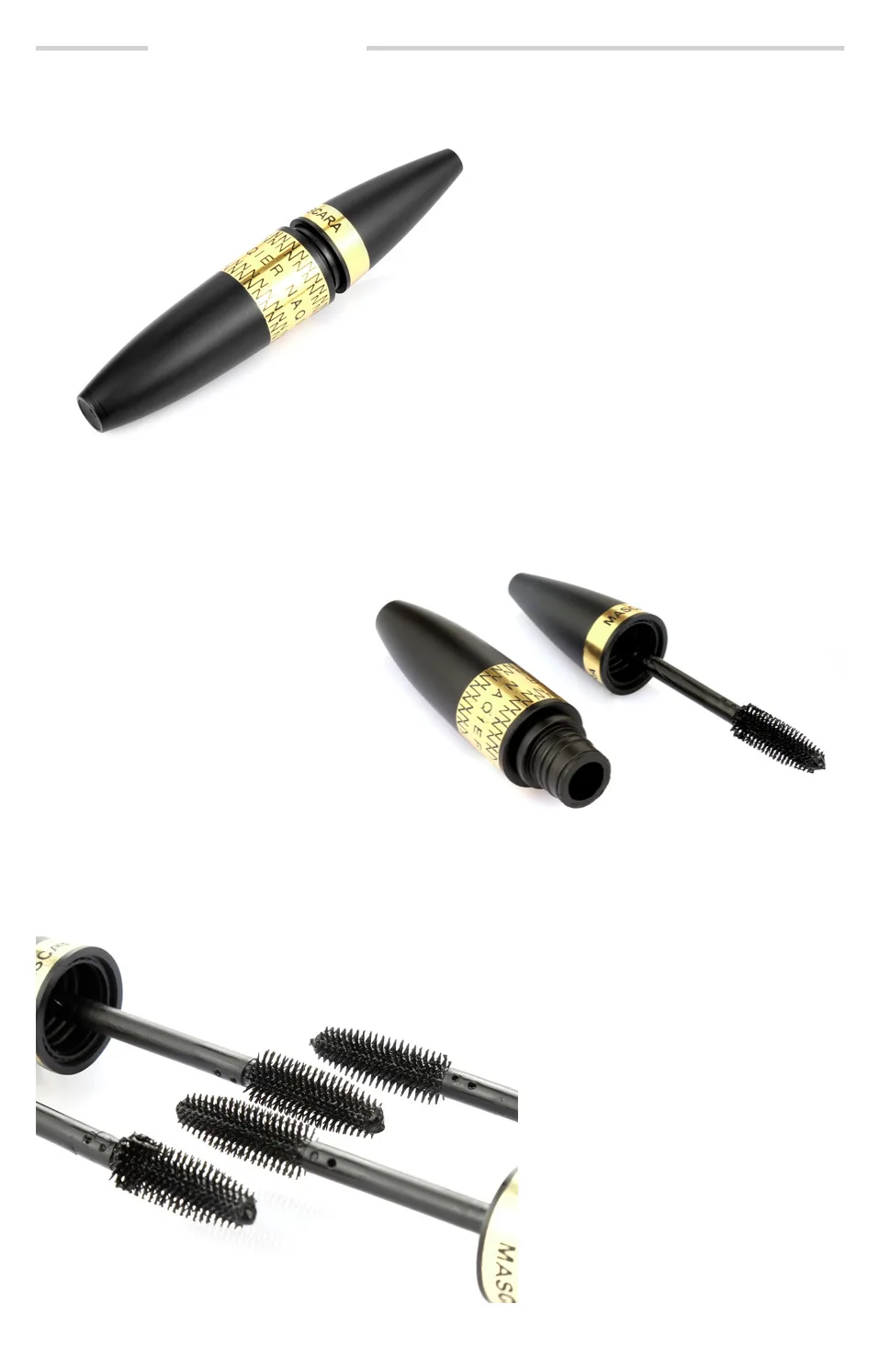 NAQIER тушь для ресниц Длина Длинные загнутые Mascaras 4D шелковое волокно Тушь для ресниц Водонепроницаемая римельная тушь для ресниц «Rimmel» большие глаза