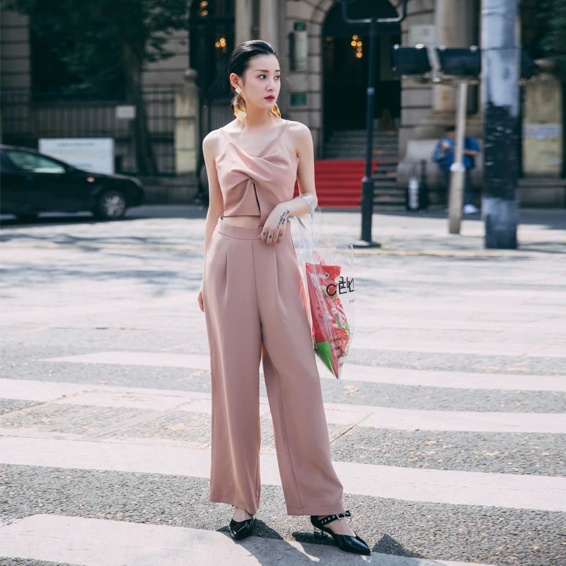 Изящный женский костюм два комплекта летней моды короткий ремень без бретелек