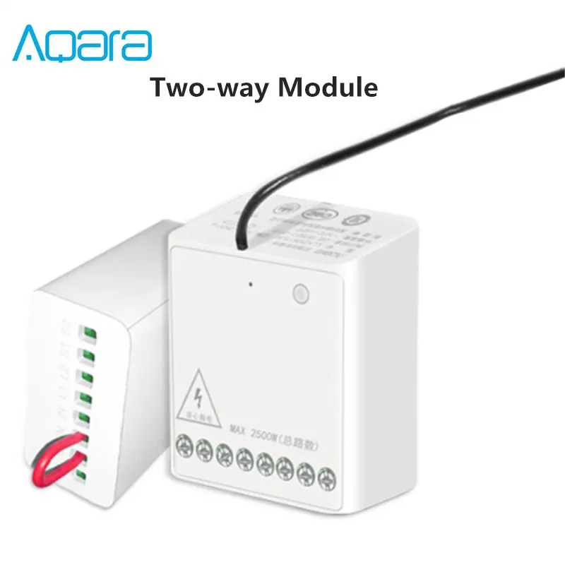 Aqara 2 way Module Комплекты умного дома Aqara с настенным беспроводным переключателем, дверным окном, датчиком влажности, датчиком воды, датчиком тела и т. д. домашнее устройство - Цвет: Aqara 2 way Module
