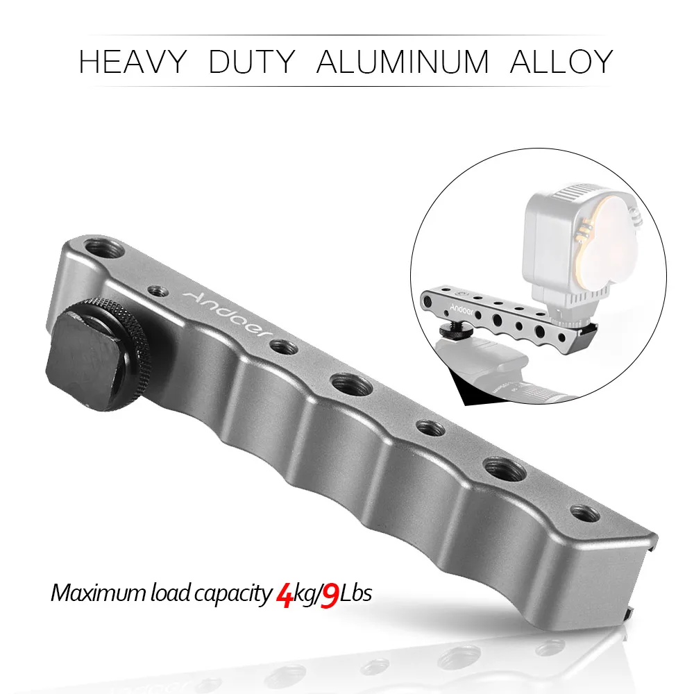 Ручка Andoer с верхней ручкой для стабилизации видео холодным башмаком и