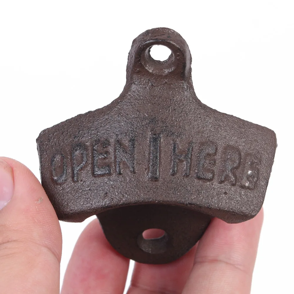 Старинные Антикварные Главная Кухня Настенный Бар Стеклянная Бутылка Пива Cap