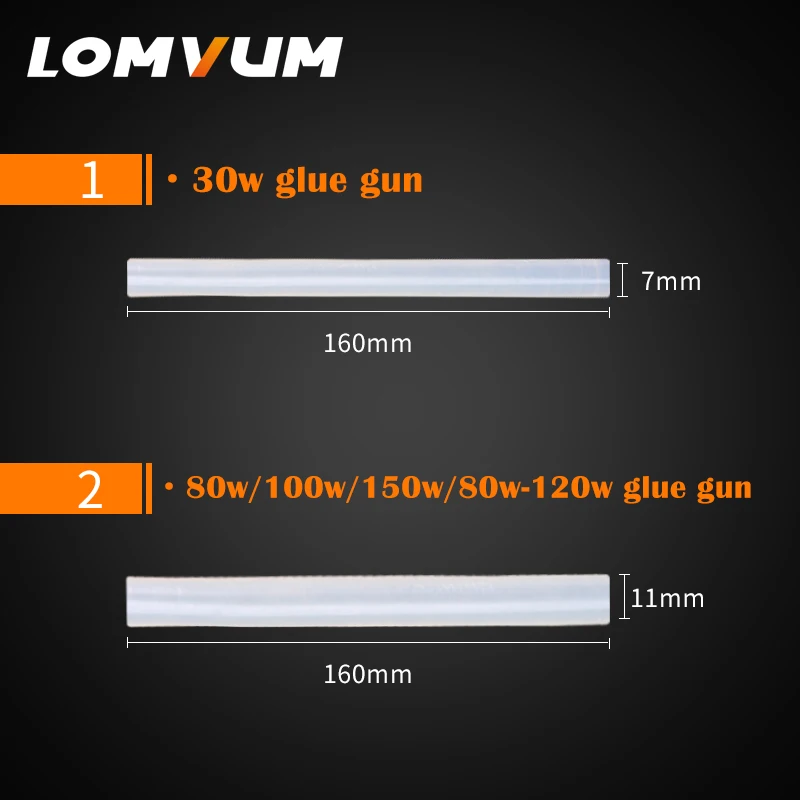 Профессиональный высокотемпературный термоплавкий клей LOMVUM 100x7 мм палочка для