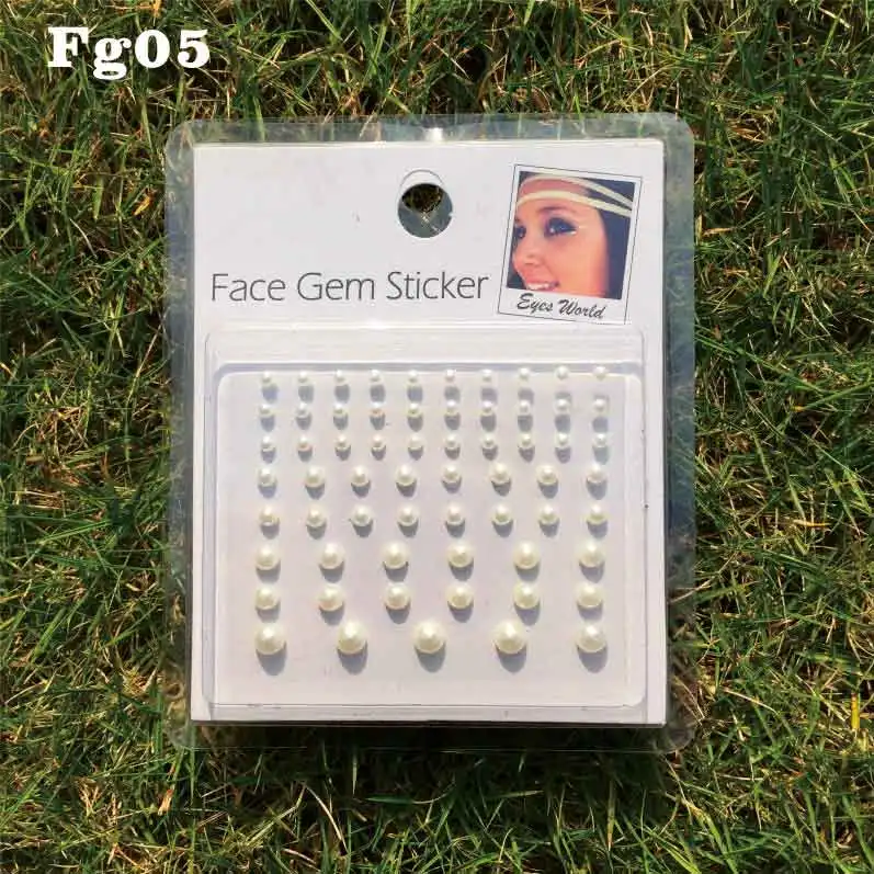 Поддельная белая жемчужная палочка FG05 драгоценный камень для лица бини точки