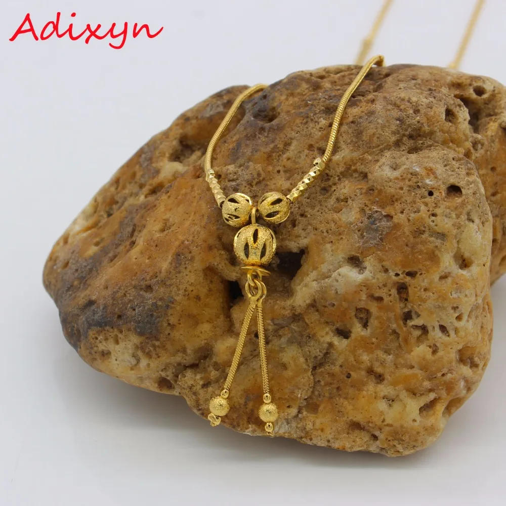 Adixyn цепочка с золотой бусиной для мужчин и женщин ювелирные изделия золотое