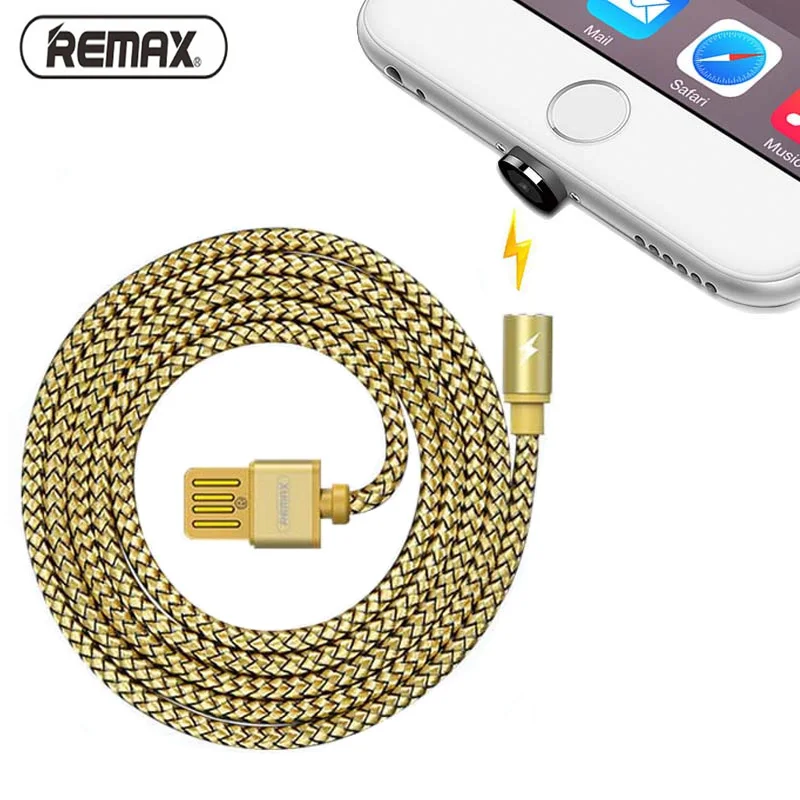 Remax ткачество Магнитный кабель со светодиодной подсветкой для iPhone X 5 6 7 8 plus USB