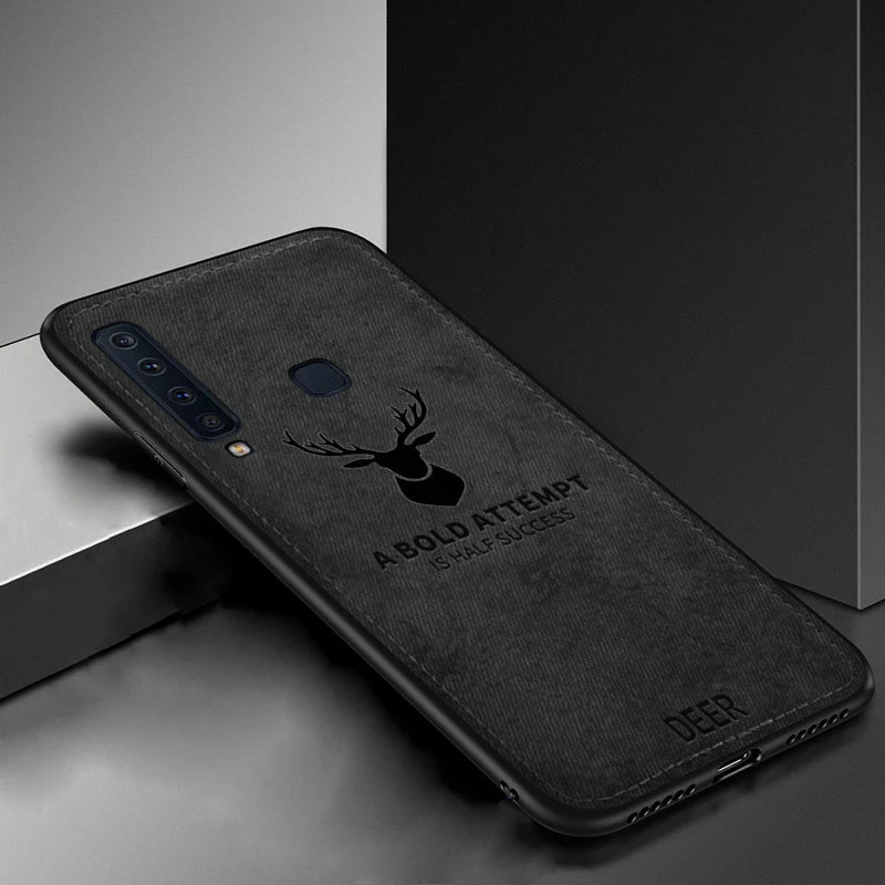 MAKAVO для Samsung Galaxy A7 2018 A750 чехол Ретро ткань текстура мягкий телефона чехлы