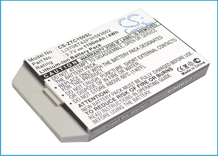 Cameron Sino 1100mAh батарея Li3708T42P3h593662 для ZTE/Telstra C150 C200 C220 C230 C600 C610 C620 E150 GC01 M60|cameron sino|battery for