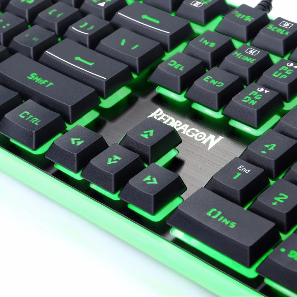 Игровая USB клавиатура Redragon K509 эргономичная Проводная игровая с 7 цветной