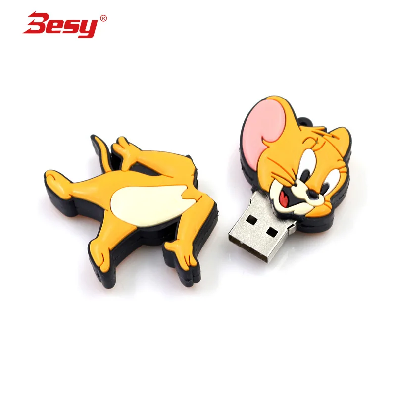 Новинка, мультяшный usb флеш-накопитель, USB 2,0, 64 ГБ, карта памяти, Том и Джерри, 4 ГБ, 8 ГБ, флешка, 16 ГБ, 32 ГБ, кошка, 128 ГБ, u диск