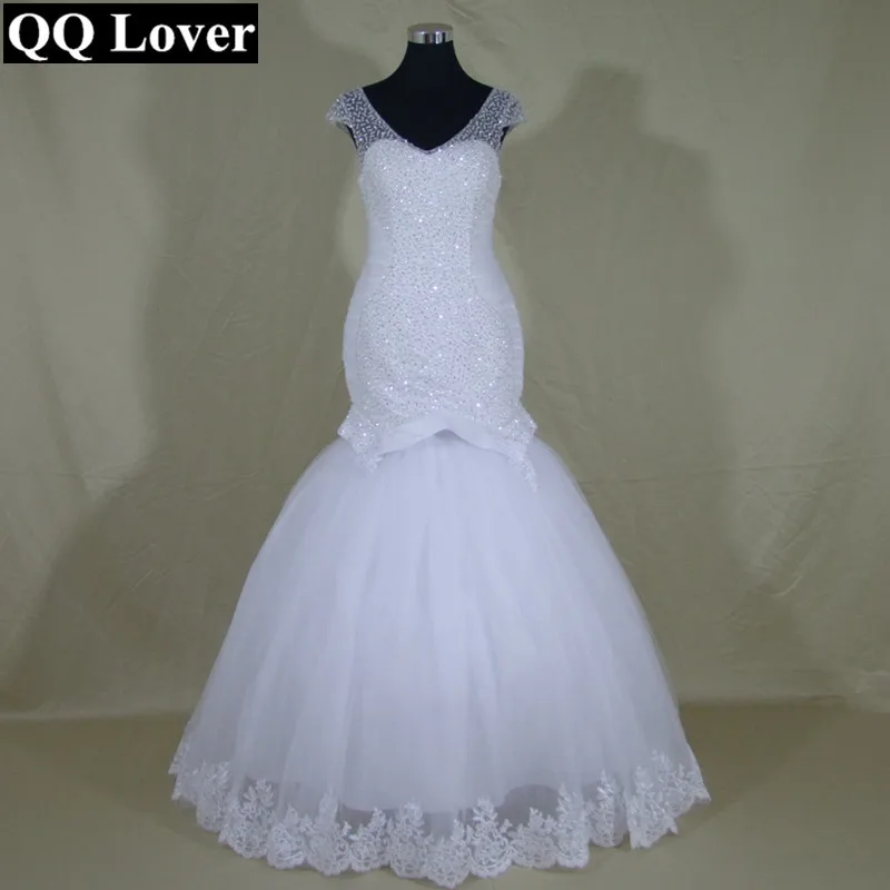 QQ Lover 2019 роскошное Африканское Плиссированное свадебное платье с бисером женское