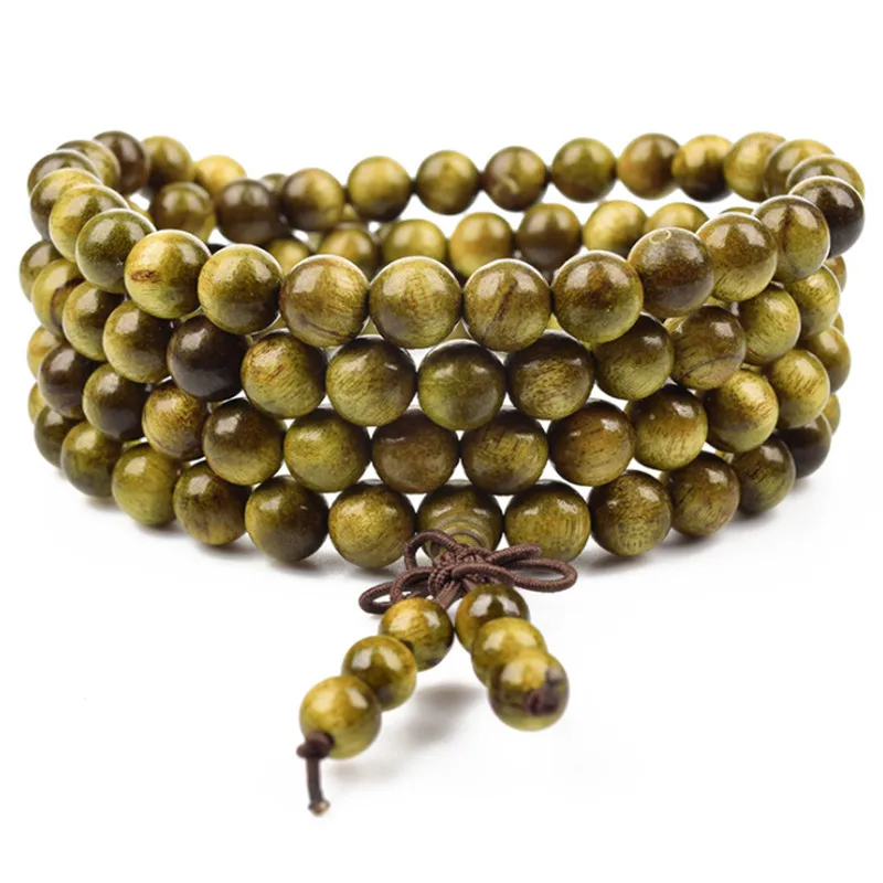 Браслет из сандалового дерева новый браслет 108 бусин с четками женская бижутерия