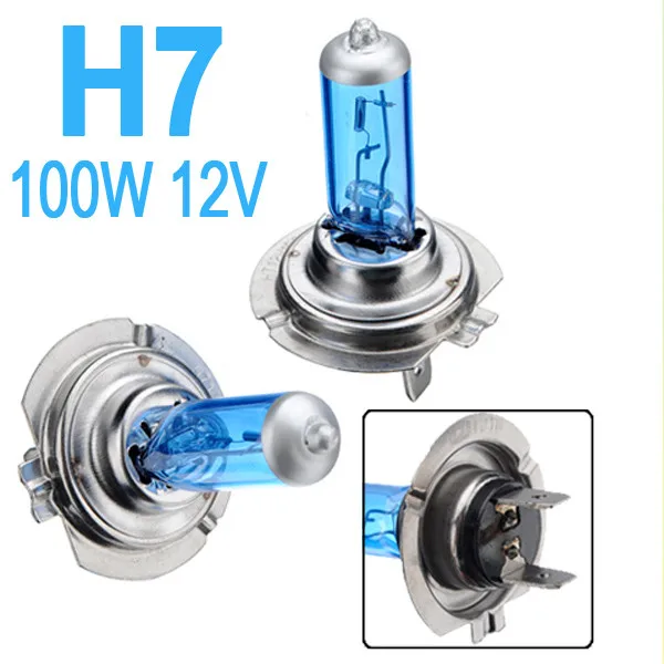2 предмета высокая H7 галогенная лампа DC12V 100W 5000K супер белый кварцевый Стекло