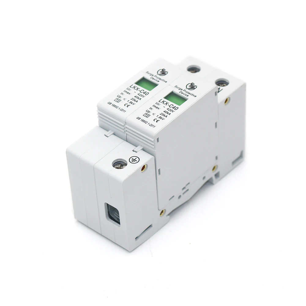 Горячая продажа C40 2P 20KA ~ 40KA 275V AC SPD дом Защита от перенапряжения защитное