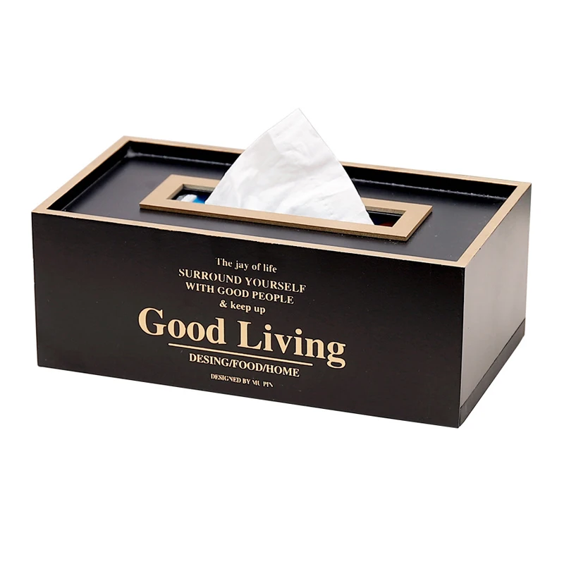 

Wooden Tissue Box Container Napkin Tissue Holder Paper Dispenser Simple Fashion Tissue Holder Case for Office Home Decoration