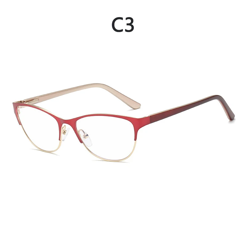C3 BOYSEEN Flat light cat eye glasses computer eye protection flat mirror men and women frame glasses reading glasses 801 - Цвет оправы: C3