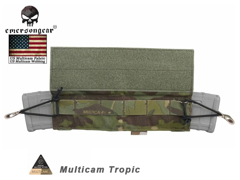 Multicam Tropic Emerson Шестерни боковая Выдвижная подсумок M4 Molle тактический магнитный крюк и петля с Шестерни EM9044 Мультикам цвет black Coyote коричневый - Цвет: Multicam Tropic