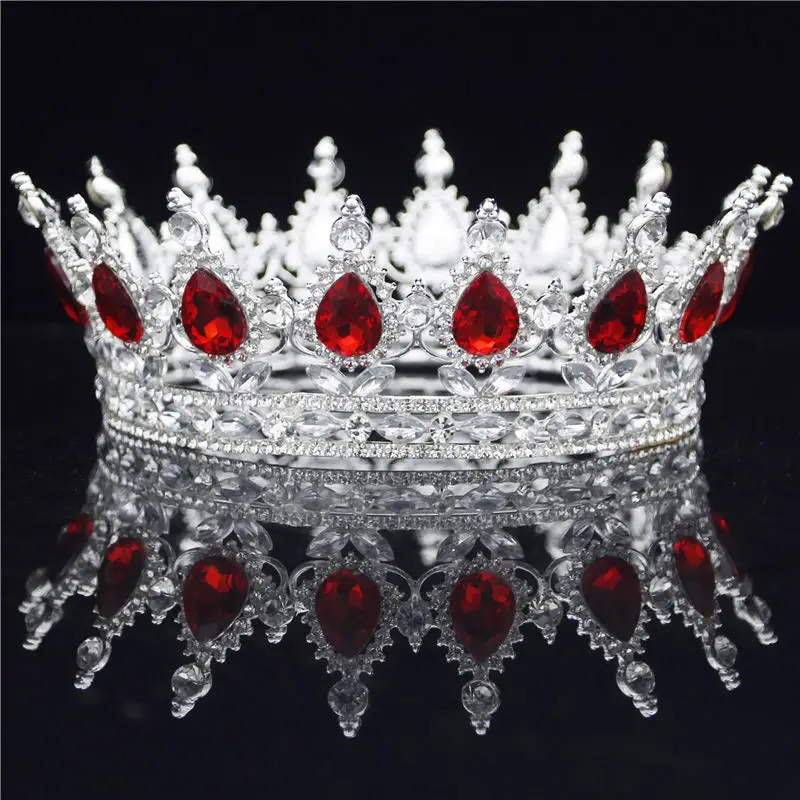 Crystal Vintage Royal Queen King Tiaras and Crowns Men/Women Pageant Prom Diadem Hair Ornaments Wedding Hair Jewelry Accessories