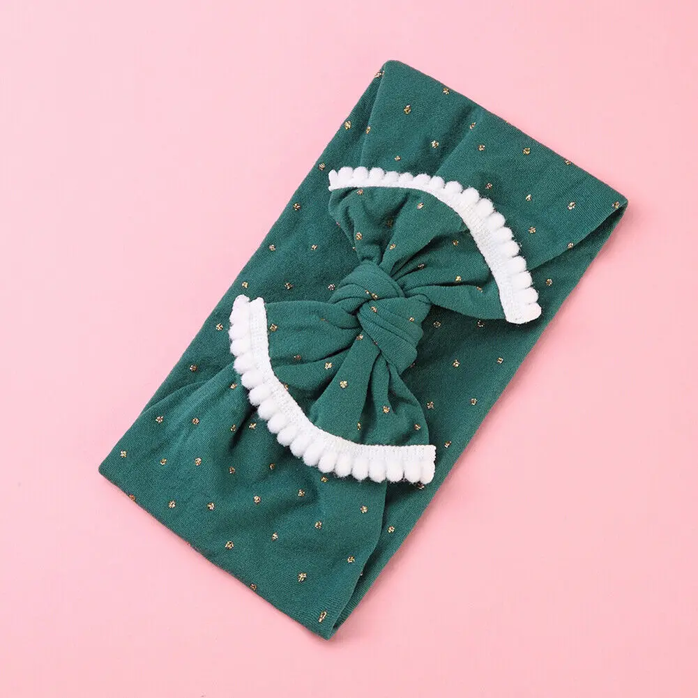 

Baby Nylon Soft Bow Head Wrap Turban Top Knot Headband Newborn Girl Accessories Headwear Headdress