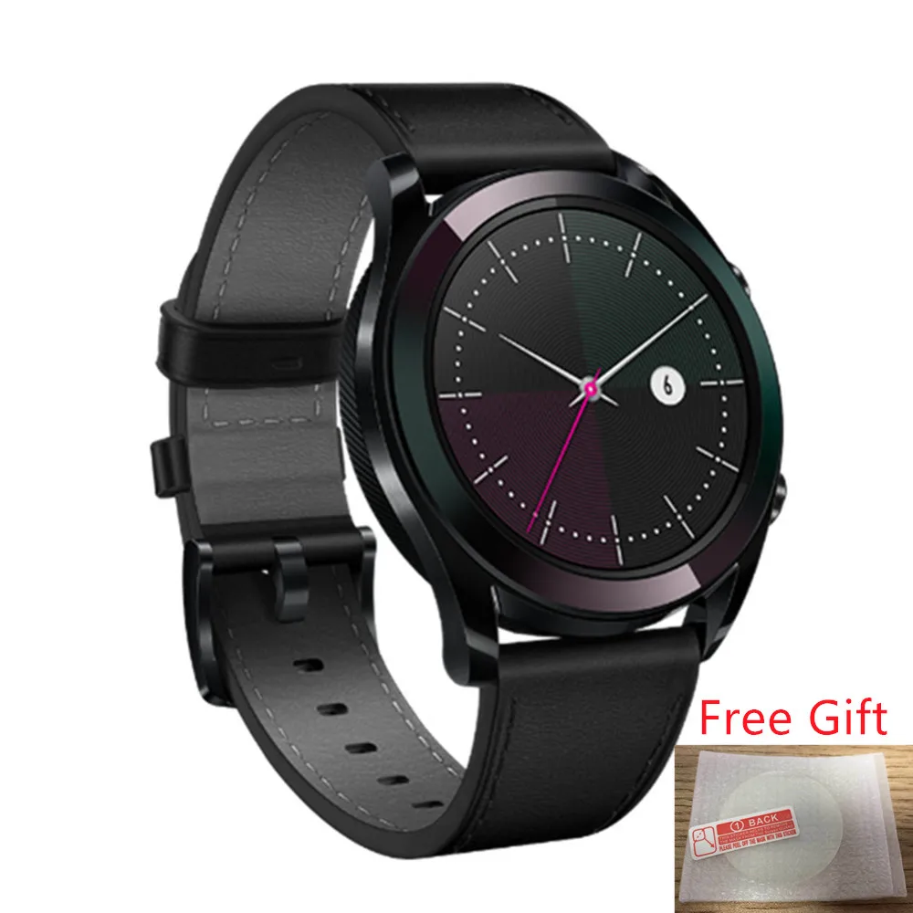 Elegant black Huawei Watch GT SmartWatch, поддерживает gps NFC 14 дней Срок службы батареи 5 атм водонепроницаемый телефонный Звонок трекер сердечного ритма для iOS Android - Цвет: Elegant black
