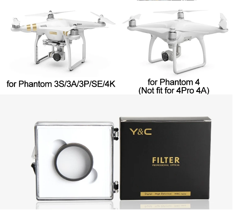 Оснастка на UV CPL ND4 ND8 ND16 ND2-400 фильтр объектива для DJI Phantom 3 Стандартный SE Phantom 4 беспилотный объектив аксессуары запасные части