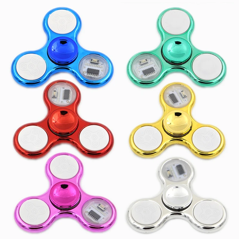 

Novelty Gifts LED Finger Rotation Gyroscope Relieve Pressure Toy Finger Music Gyro Hand Spinner Novelty Lights For Children