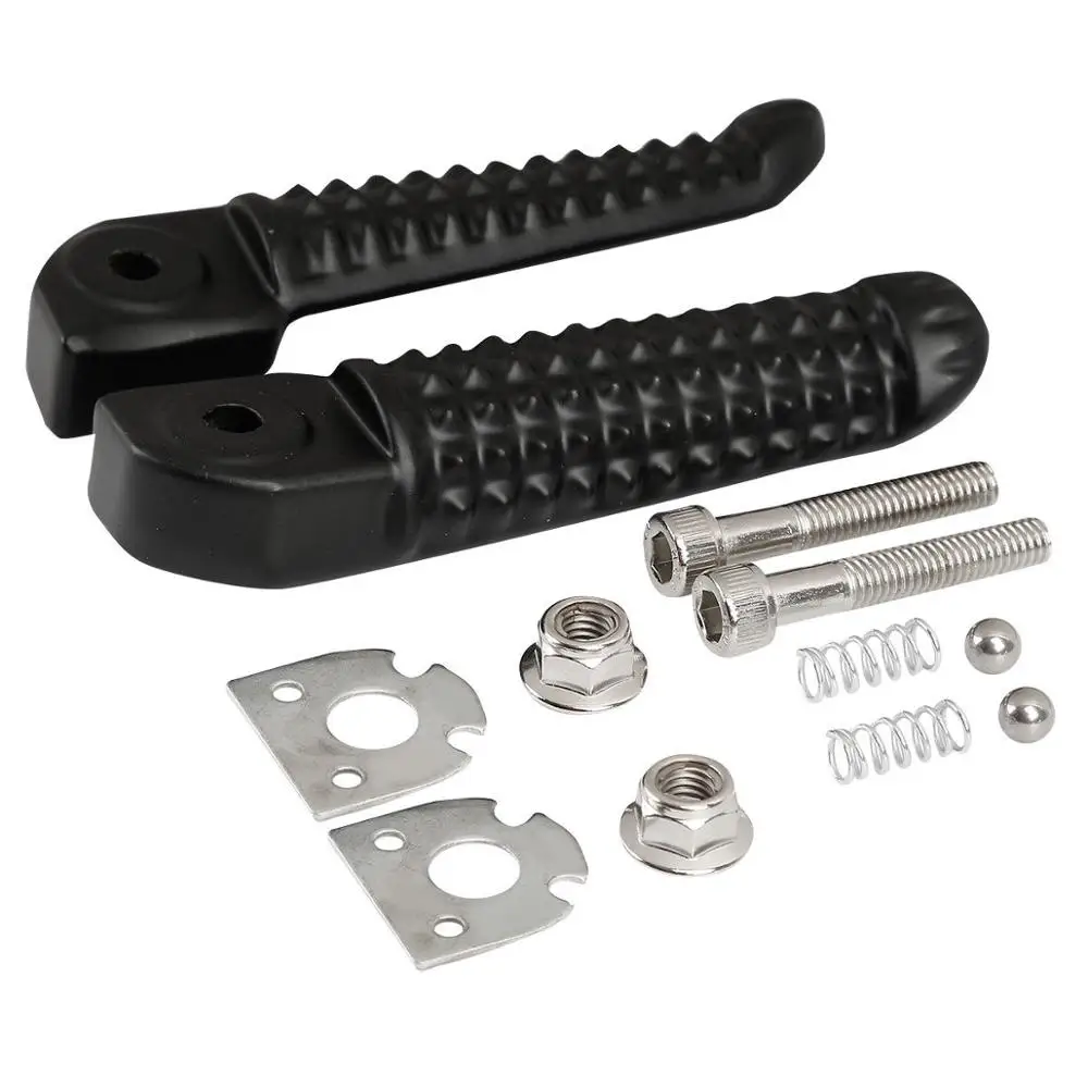 Пара левых и правых боковых матовых черных задних подножек для мотоцикла